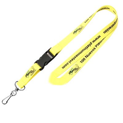 1/2" Full Color Lanyards With Buckle Release